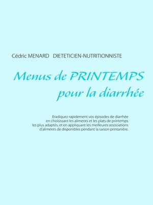 cover image of Menus de printemps pour la diarrhée